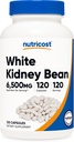 Nutricost White Kidney Beans Capsules 6,500mg Equivalente, 120 Capsules - Vegetarian Caps, Gluten Free y GMO Gratis