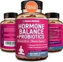 Equilibrio hormonal + Probióticos para Mujeres- Alivio de la menopausia natural, Manejo de pesas, Bloating, Flashes calientes, PMS Silencio Orgánica Maca, Chasteberry, Dong Quai & Black Cohosh