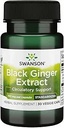 Extracto de jengibre negro Swanson - Promueve la circulación sanguínea saludable y el Vigor físico - May Aid Heart Health, Muscle Tissue y Bienestar - (30 cápsulas vegetales, 100 mg cada uno) 1 Pack