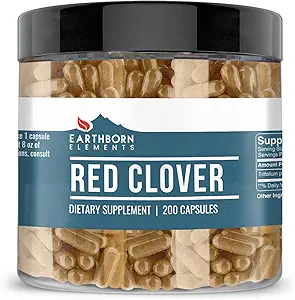 Elementos tercos Clover rojo, 200 capsules, Puro ' Undiluted, No Additives