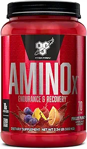 BSN Amino X Muscle Recovery ' Endurance Powder with BCAAs, 10 Grams of Amino Acids, Keto Friendly, Caffeine Free, Support Endurance, Zero Sugar, Fruit Punch, 70 servings (Packaging May Vary)
