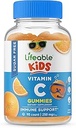 Vitamina C gratis para niños – 250 mg – Gran Tasting Natural Flavor Gummy Suplemento – Vegetariana GMO- Vitamina Chewable Libre – para el apoyo inmunológico – para niños – 90 Gummies