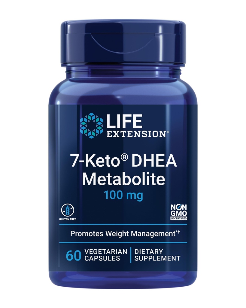 Life Extension 7-Keto DHEA Metabolite – Crank Up Your Fat-Burning Furnace – Non-GMO – Gluten-Free – 100 Mg – 60 Vegetarian Capsules