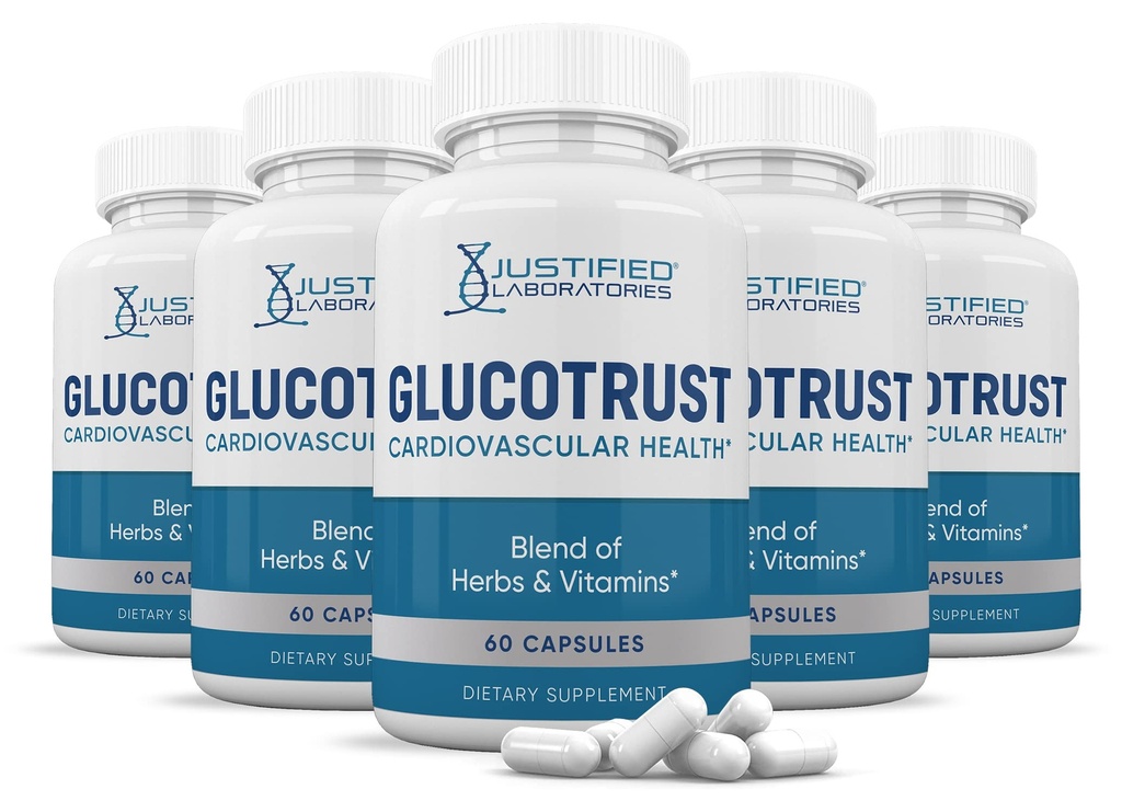 Laboratorios justificados (5 Pack Glucotrust Advanced Formula Supplement Pills 300 Capsules