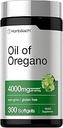 Horbäach Oregano Petróleo Silencio 4000mg  300 Softgel Capsules Silencio Naturalmente Occurriendo Carvacrol Pills ← Non-GMO y Gluten Free Extract Suplemento