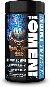 JNX SPORTS The Omen! No estimulante Thermogenic Fat Burner – Suplemento dietético libre de cafeína para hombres y mujeres ← Appetite Suppressant & Metabolism Booster  100 cápsulas
