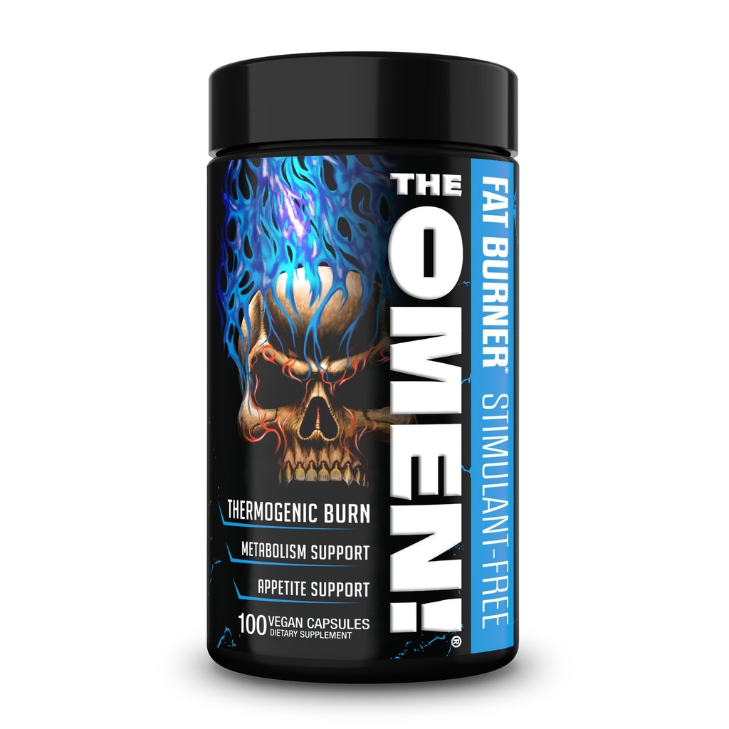 JNX SPORTS The Omen! No estimulante Thermogenic Fat Burner – Suplemento dietético libre de cafeína para hombres y mujeres ← Appetite Suppressant & Metabolism Booster  100 cápsulas