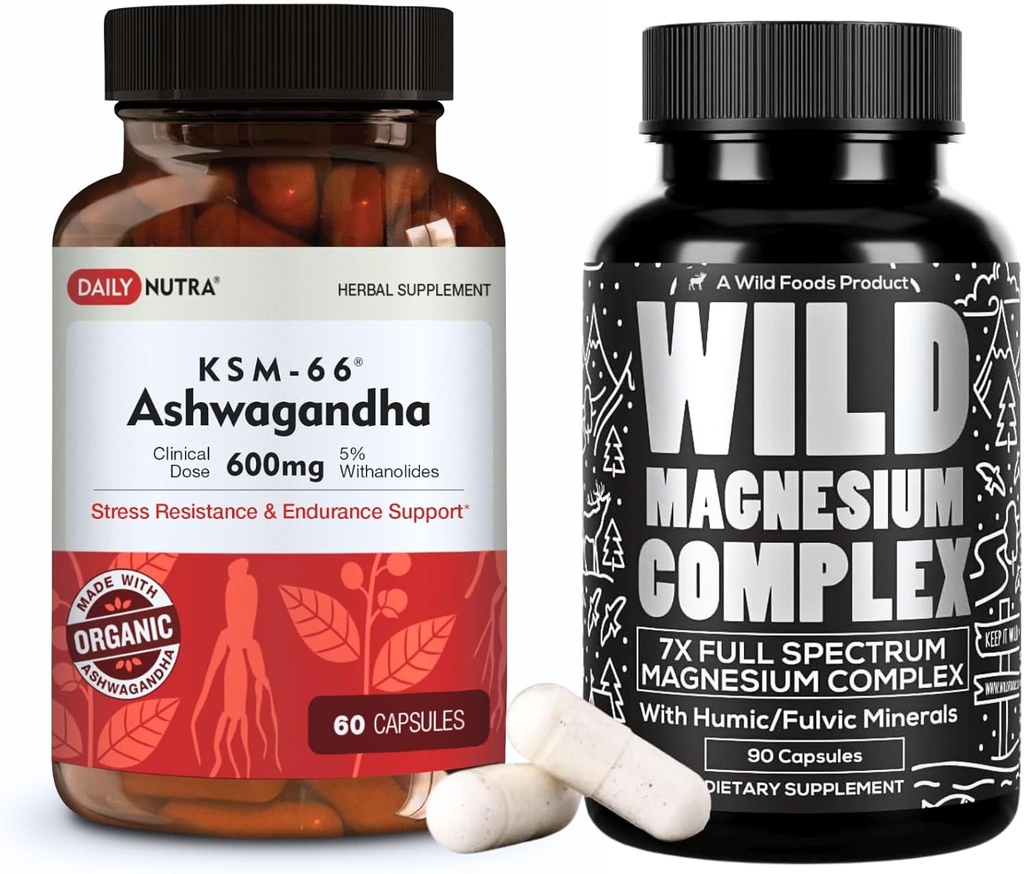 Complejo de Magnesio (90 caps) " KSM-66 Ashwagandha (60 caps)