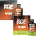 Frog Fuel Ultra & Energized Pre Workout Shot Bundle with 1500mg Beta Alanine, Electrolytes 8g Protein Nano-Hydrolyzed Grass Fed Collagen, 10g Carbs, Berry, 1.2 oz Packets, 48 Pack