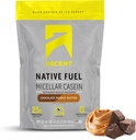 Ascent Casein Protein Powder - 25g Micellar Casein Powder with Zero Artificial Flavors &amp; Sweeteners, Gluten Free, No Añadido Sugar, 4.9g BCAA, 2.2g Leucine - Chocolate Peanut Butter, 2 libras