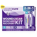 Kit Cicatricure Skin Recovery: Advanced Scar Gel &amp; Open Wound Care Antibiotic Ointment, Reduce Stretch Marks, Surgical &amp; Acne Scars, Treats Cuts & Burns, 1 oz Cada - para adultos &amp; niños
