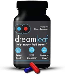 Dream Leaf Pro - Premium Lucid Dreaming Suplemento - 60 cápsulas, Valerian Root, Mugwort, Alpha GPC, Choline Bitartrate, Huperzine-a