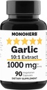 MONOHERB Extracto de ajo 1000 mg - 90 cápsulas vegetarianas