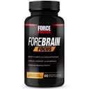 Forebrain Focus Brain Booster, Brain Supplement to Boost Clarity & Concentration, for Memory & Sharpness &amp; Increase Productivity, Nootropic Brain Support Supplement, 60 Capsules, Black