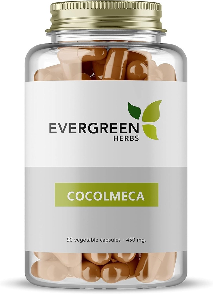 Herbs Evergreen Cocolmeca Capsules - 450 mg. - 90 Capsules - Smilacaceae, Greenbrier, Sarsaparilla, Smilax