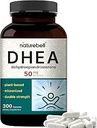 NatureBell DHEA 50mg for Men &amp; Women, 300 Capsules  durable Micronized for Better Absorption ← Fuente basada en plantas ← Apoya Energía, Metabolismo " Envejecimiento saludable ← Non-GMO, Made in USA