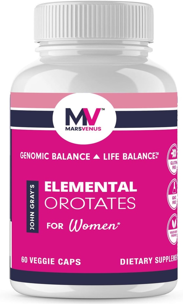 MARS VENUS Suplemento con Lithium Orotate Ashwagandha Saffron Berberine Rhodiola Bacopa Fulvic Minerals - Elemental Orotates Capsules for Women - 60 Conde