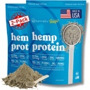 Hemp Protein Powder ← 20G Plant Protein Por Serving ← All Natural Fiber Iron Potassium Magnesium Omega 3 6 9 Silencio Hemp Seeds Superfood  Vegan Gluten Free Kosher Keto (14.8 oz - Pack of 2)