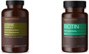 Elementos Complejo de Lysine con Vitamina C (1500 mg L-Lysine con 100 mg Vitamina C por Serving - 3 Tabletas), Soporta Salud Inmune, Vegetariano, 195 Conde (Paquete puede variar) y Elementos Vegan Biotina 5000 mcg - Pelo, Piel, Nails, 130 cápsulas (4 meses de suministro) (Los envases pueden variar)