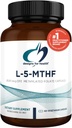 Diseños para la salud L 5-MTHF - Quatrefolic L Methylfolate Suplemento 5mg (8500 DFE) - Suplemento de Folato Metilado para Hombres - Apoyo Metilación - No GMO, Gluten Free (60 cápsulas)