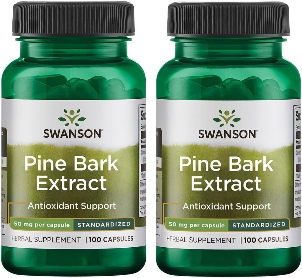 Swanson Pine Bark Extracto 50 Milligrams 100 cápsulas (2 Pack)