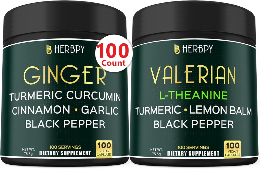 Bundle 5in1 Ginger Suplemento &amp; 5in1 Valerian Root Suplemento