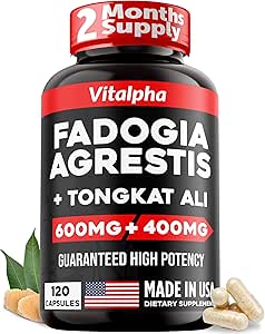 Ultra Concentrado 86.000mg Fadogia Agrestis Tongkat Ali Blend – 200:1 Tongkat Ali + 10:1 Fadogia Agrestis + Bioperina - Maximum Strength Blend for Athletic Performance & Muscle Mass - 120 V-Caps
