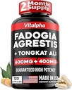 Ultra Concentrado 86.000mg Fadogia Agrestis Tongkat Ali Blend – 200:1 Tongkat Ali + 10:1 Fadogia Agrestis + Bioperina - Maximum Strength Blend for Athletic Performance & Muscle Mass - 120 V-Caps