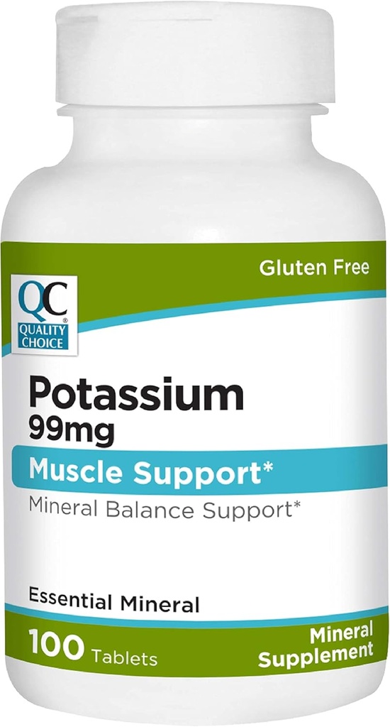 Opciones de calidad Potasio 99 mg Tabletas 100 Contar Suplemento Mineral