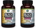 Increíble Herbs Premium Black Seed Oil Capsules - High Potency, Cold Pressed Nigella Sativa Aids in Digestive Health, Immune Support &amp; Brain Function - 60 Conde, 1250mg (Pack of 2)