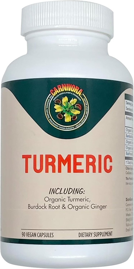 Carnivora Turmeric – Apoyo a las Juntas y la Salud Digestiva (90 cápsulas Vegan)
