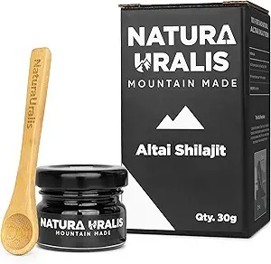 Altai Shilajit tención 30g Resina mineral Shilajit orgánica, naturalmente formada - Shilajit negro de las montañas Altai