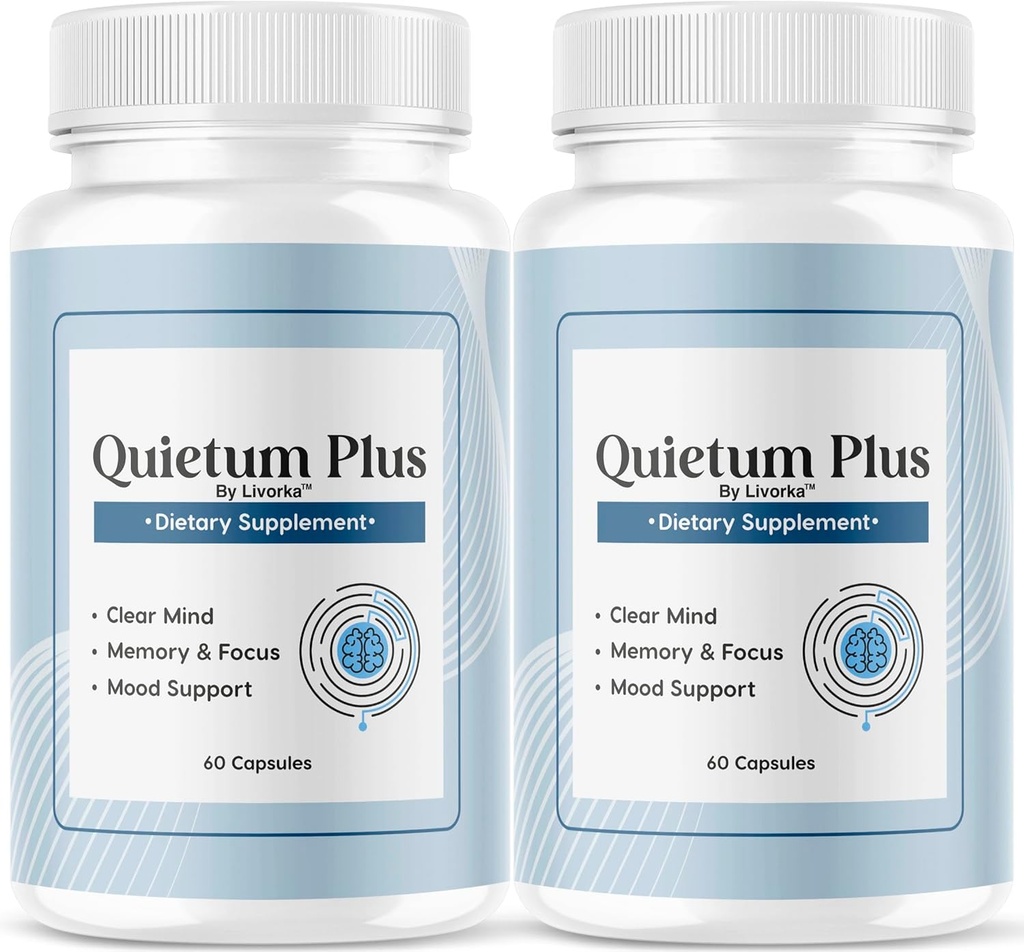 (2 Pack) Quietum Plus - Official Quietum Plus Advanced Supplement Formula, Original Quietum Plus Reviews, All Natural QuietumPlus Advanced Formula for Healthy Ear, 120 cápsulas para 2 meses