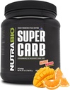 NutraBio Super Carb, Carbohydrate Powder con electrolitos de dextrina de racimo, avanzado suplemento de carbohidratos para combustible de entrenamiento, rendimiento y recuperación de músculo, dextrina ciclica, mango de naranja, 30 Sv