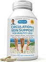 AndREW LESSMAN Circulation, Vein Support for Healthy Legs 180 Capsules - High Bioactividad Diosmin, Butcher's Broom, Visibly Reduce Swelling and Discomfort in Feet, Ankles, Calves, Legs