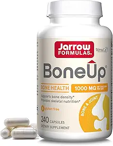 Jarrow Formulas BoneUp for Bone Density - Vitamina D3 y K2, Calcium Support, 240 cápsulas, promueve la nutrición esquelética, hasta 40 días de suministro