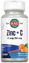 KAL Zinc Plus C, Instant Dissolve Vitamin C and Zinc, Cellular Function and Immune Support, Optimal Absorption, Natural Tangerine Flavor, 60-Day Money-Back Guarantee, 90 Servings, 90 Micro Tablets