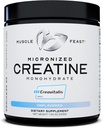 Muscle Feast Creavitalis Micronized Creatine Monohydrate Powder ← Premium Pre-Workout o Post-Workout Silencio fácil de mezclar, libre de gluten, seguro y puro, Kosher Certified (200g  durable 66 Servings), Desflavorado