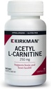 Kirkman - Acetyl L-Carnitine 250 mg - 90 cápsulas - Soportes Producción de energía celular sostenida - Hypoallergenic