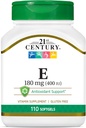21st Century E 400 I.U. (Dl-Alpha) Softgels, 110 Count (Pack of 2)