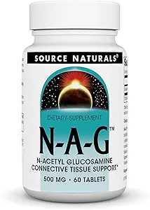 Fuente Natural N-A-G N-Acetyl Glucosamine for Joint Support and Intestinal Lining* - 500 mg - 60 Tablets