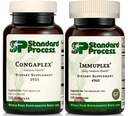Standard Process Immune Support Bundle - Immuplex &amp; Congaplex Supplement Set - Dietary Supplements for Immune System Health Support - Gluten-Free Supplements with Ribonucleic Acid & Vitamin C