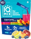 IQMIX Hidration Electrolyte Powder – 4-en-1 Fórmula para la hidratación, la claridad mental, el humor y la recuperación – Sugar-Free Drink Mix, Keto, Magnesium L-Threonate, Lion’s Mane – 40 Contando Variedad Pack