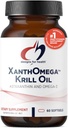 Diseños para la salud XanthOmega - Aceite Krill con 12 mg Astaxanthin - Antioxidante, fosfolípidos + EPA/DHA Omega 3 - Cardiovascular, Skin + Eye Health Supplement (60 Softgels)