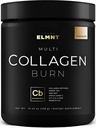 ELMNT Premium Chocolate Collagen for Women Weight Loss &amp; Beauty w. Probiotics, ACV, KSM66, Hyaluronic Acid, Biotin &amp; Patented Multi Collagen Peptides Protein Powder - Colageno Hidrolizado for Women