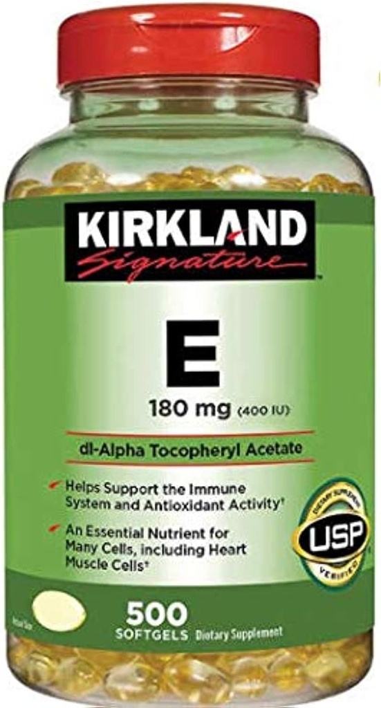 Kirkland Signature Vitamina E 180 mg, 500 Softgels