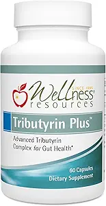 Recursos Wellness Tributyrin Plus Suplemento Postbiótico para la Salud Gut con Alta Absorción ButyraGen Tributyrin Complex (800mg por Dos cápsulas, 60 cápsulas vegetarianas)