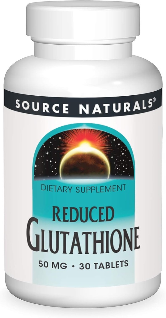 Fuente Naturals Glutathione, Suplemento de Apoyo al Vivo, 50mg - 30 Tablets