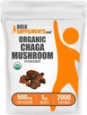 BulkSupplements.com Setas de Chaga Orgánica Powder - Chaga Mushroom Suplemento, Superfood Suplemento - Vegan & Gluten Gratis, 500 mg por Serving, 1kg (2,2 libras) (Pack de 1)
