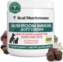 Real Mushroom Immune Pet Chews – For Daily Digestive & Immune Health – Mushrooms for Dogs & Cats Functional Treat – Mushroom Supplement for Dogs & Cats – 1 to 4 Chews For All Breeds & Sizes (60 Count)